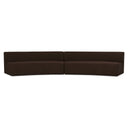 Naomi - 2 Piece Concave Modular Sectional - Dark Brown - Moe's Home Collection - Stationary Sectionals - Elite Enclave Home