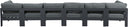 Nizuc - Outdoor Patio 6 Seat Modular Sofa With Gray Frame