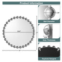 Marlowe - 27" Round Wall Decor Mirror - Silver - Madison Park Signature - Wall Mirrors - Elite Enclave Home