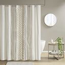 Imani - Printed Shower Curtain With - Ivory - INK+IVY - Shower Curtains - Elite Enclave Home
