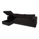 Burrow - Sleeper Sectional With Left Storage Chaise - Black - Moe's Home Collection - Sleeper Sectionals - Elite Enclave Home