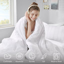 Logan - Twin/Twin Long Striped Comforter Set - White