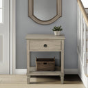 Victoria - One - Drawer Bedside Table With Shelf - Reclaimed Gray - Madison Park Signature - Accent Nightstands - Elite Enclave Home