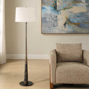Tallarico - Brass & Marble Floor Lamp - Black / Bronze / Brown