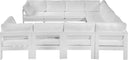 Nizuc - Outdoor Patio 10 Piece Modular Sectional With White Frame - Meridian Furniture - Stationary Sectionals- Elite Enclave Home