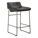 Starlet - Counter Stool Leather (Set of 2) - Onyx Black - Moe's Home Collection - Stool Sets - Elite Enclave Home