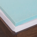 Twin Memory Foam Mattress Topper - White