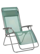 Metal Outdoor Zero Gravity Chair With Green Cushion - Green