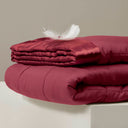 Windom - Lightweight Down King Alternative Blanket With Satin Trim - Burgundy