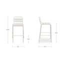 Kade - Outdoor Bar Stool (Set of 2) - White - Moe's Home Collection - Chair Sets - Elite Enclave Home