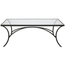 Alayna - Metal & Glass Coffee Table - Black