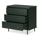 Reagan - 3 Drawer Nightstand - Deep Green - Moe's Home Collection - Accent Nightstands - Elite Enclave Home
