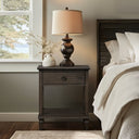 Victoria - One - Drawer Bedside Table With Shelf - Antique Brown - Madison Park Signature - Accent Nightstands - Elite Enclave Home