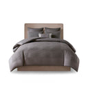 Hanae - King Blend Yarn Dyed 3 Piece Comforter Set - Gray