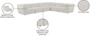 Miramar - 6 Piece Modular Sectional - Meridian Furniture - Stationary Sectionals - Elite Enclave Home