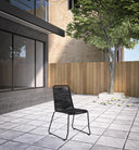23" Metal Outdoor Dining Chair (Set of 2) - Black