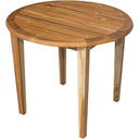 36" x 36" x 30" Rounded Solid Wood Outdoor Dining Table - Natural
