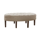 Martin - Surfboard Tufted Ottoman - Linen - Madison Park - Upholstered Ottomans - Elite Enclave Home