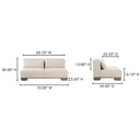 June - Sofa - Oatmeal - Moe's Home Collection - Stationary Sofas - Elite Enclave Home