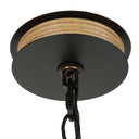 Palm Royal - 8 Light Indoor-Outdoor Chandelier - Black / Light Brown