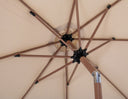 Fiji - Aluminum Patio Umbrella With Round Teak Base