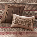 Princeton - Queen 5 Piece Reversible Bedspread Set - Red