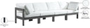 Nizuc - Outdoor Patio 4 Seat Modular Sofa With Gray Frame - Meridian Furniture - Stationary Sectionals- Elite Enclave Home