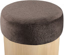 Nimes - Ottoman / Stool With Natural Base - Meridian Furniture - Stool Ottomans - Elite Enclave Home
