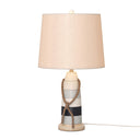 Novelty Table Lamp Coastal With Off-White Empire Shade (Set of 2) - Natural White And Blue