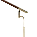 Metal Adjustable LED Desk Lamp With USB Port - Walnut Wood Finish And Antique Brass - HomeRoots - Table Lamps - Elite Enclave Home