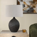 Levee - Satin Table Lamp - Black - Uttermost - Table Lamps - Elite Enclave Home