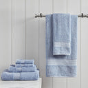 Organic - 6 Piece Towel Set - Blue - Madison Park - Towel Sets - Elite Enclave Home
