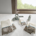Aubrey - 6 Piece Jacquard Towel Set - Blue / Brown - Madison Park - Towel Sets - Elite Enclave Home