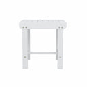 Square Solid Wood Outdoor Side Table - White