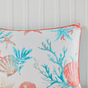 Pebble Beach - King 6 Piece Duvet Cover Set - Coral