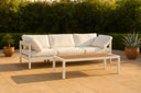 Nizuc - Outdoor Patio 3 Seat Modular Sofa With White Frame - Meridian Furniture - Stationary Sectionals- Elite Enclave Home
