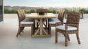Havana - Armless Dining Chair, With Self Welt - Canvas Flax / Dark Brown