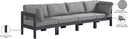 Nizuc - Outdoor Patio 4 Seat Modular Sofa With Gray Frame - Meridian Furniture - Stationary Sectionals- Elite Enclave Home