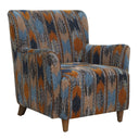 Lainey - Upholstered Ikat Armchair - Blue / Brown / Orange - Uttermost - Arm Chairs - Elite Enclave Home