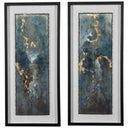 Glimmering Agate - Abstract Prints (Set of 2) - Blue