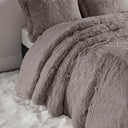 Malea - Twin Shaggy Duvet Cover Set - Gray