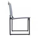 Aluminum Indoor Outdoor Dining Chair (Set of 2) - Gray And Black