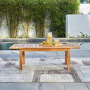 48" Solid Wood Outdoor Coffee Table - Natural