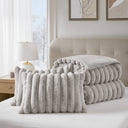 Jasmine - Full/Queen Ultrasoft Ribbed Comforter Set - Light Gray - Madison Park - Comforters & Sets - Elite Enclave Home