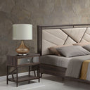 Textured Glass Table Lamp - Clear Brown