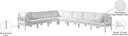 Nizuc - Outdoor Patio 8 Piece Modular Sectional With White Frame - Meridian Furniture - Stationary Sectionals- Elite Enclave Home