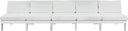 Nizuc - Outdoor Patio 5 Seat Modular Armless Sofa With White Frame - Meridian Furniture - Stationary Sectionals- Elite Enclave Home