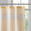 Serene - Embroidered Floral Shower Curtain - Yellow - Madison Park - Shower Curtains - Elite Enclave Home