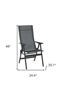 Steel Outdoor Arm Chair - Gray And Black
