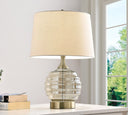Metal Bedside Table Lamp With Off-White Shade - Off-White